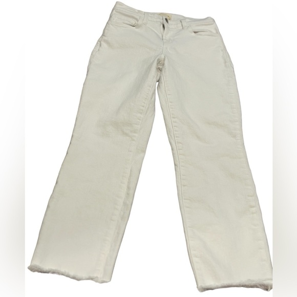 L’AGENCE High Rise cropped Slim White Denim Size 24 - Picture 1 of 11